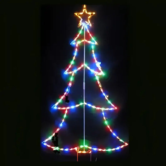 Large Outline Christmas Tree Wireframes Displays and Yard Art