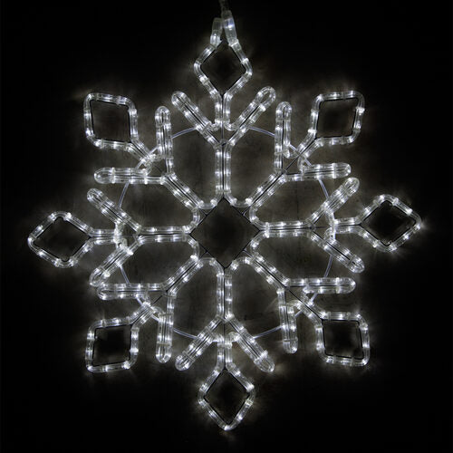 24" Diamond Tipped Snowflake, Cool White