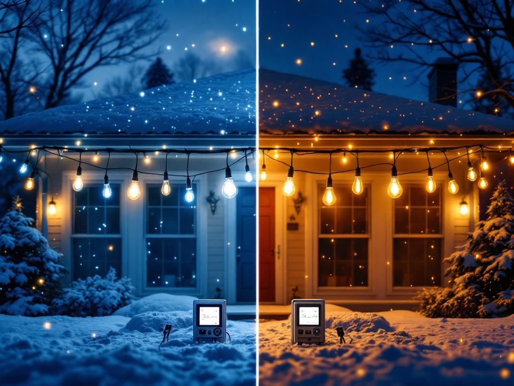 LED versus incandescent Christmas lights energy comparison