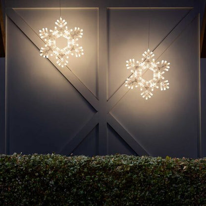 20" LED Folding Snowflake, Warm White, Lights