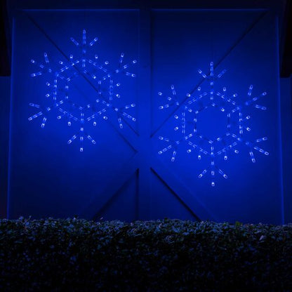 36" LED Folding Snowflake, Blue Lights