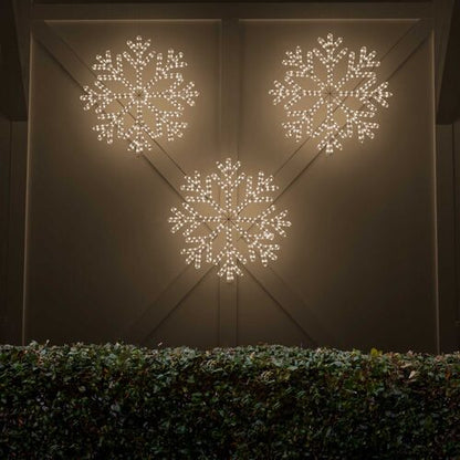 24" LED 40 Point Snowflake, Warm White