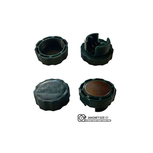 Lite-Netics jumbo 1-inch magnetic wire clamps in black, green, white, and clear