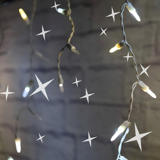 M5 LED Smooth Fade LED Icicle Lights DreamSpark Champagne 70 Bulbs 7.5ft Long White Wire - Christmas Lights