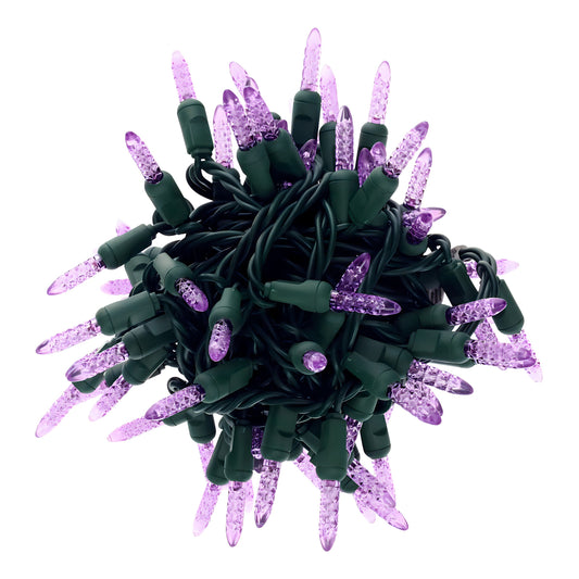 M5 Purple LED Mini Lights 100 Bulbs 4’’ Spacing - Christmas Lights