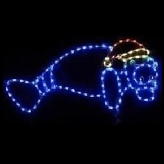 Manatee with Santa Hat - Wireframes Displays and Yard Art
