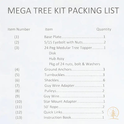 Mega Tree Kit (up to 20 feet tall) - Christmas Light Installation Accessories