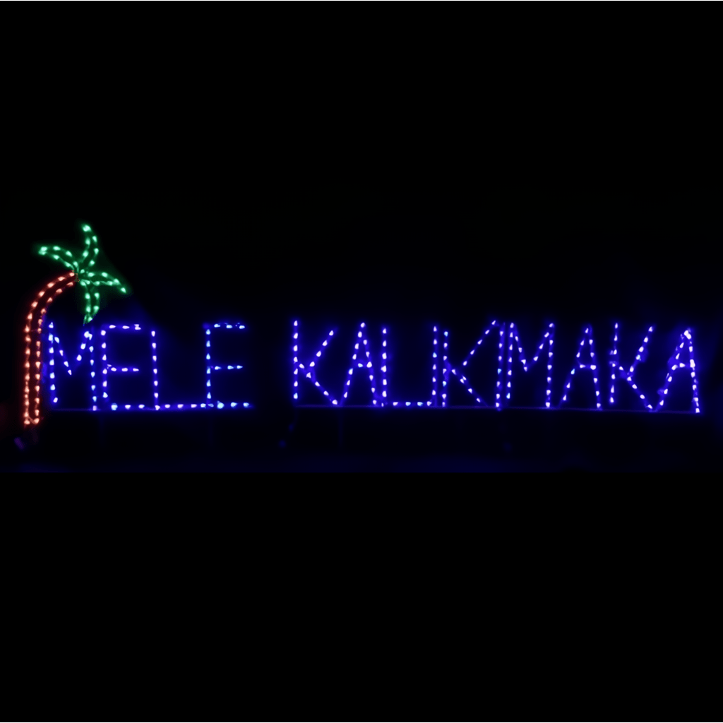 Mele Kalikimaka with Palm Tree - The Christmas Light Emporium