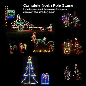 North Pole Scene Animated - The Christmas Light Emporium