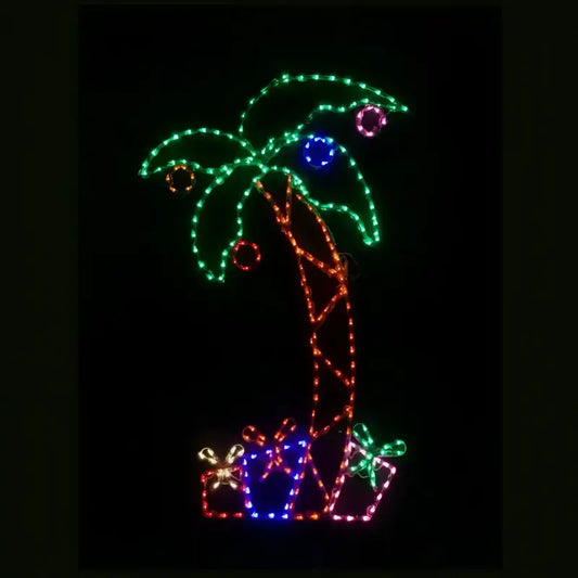 Palm Tree with Gifts Wireframes Displays and Yard Art