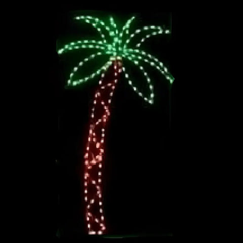 Palm Tree Large, Lighted Outdoor Display - Wireframes Displays and Yard Art