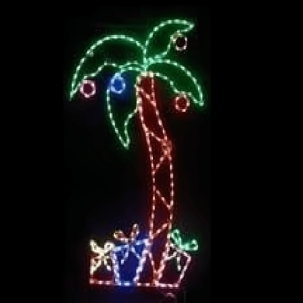 Palm Tree with Gifts - The Christmas Light Emporium