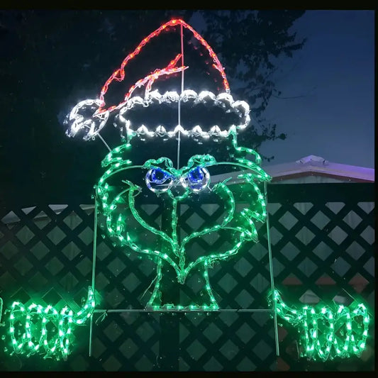 Peeking Green Monster (Grinch) Wireframes Displays and Yard Art