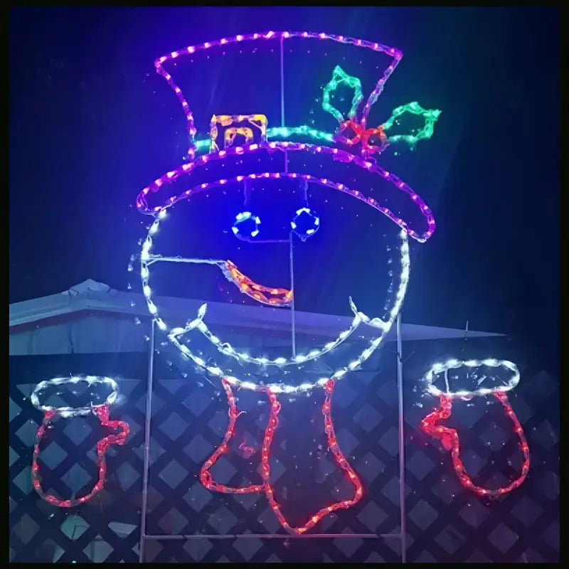 Peeking Snowman Wireframes Displays and Yard Art