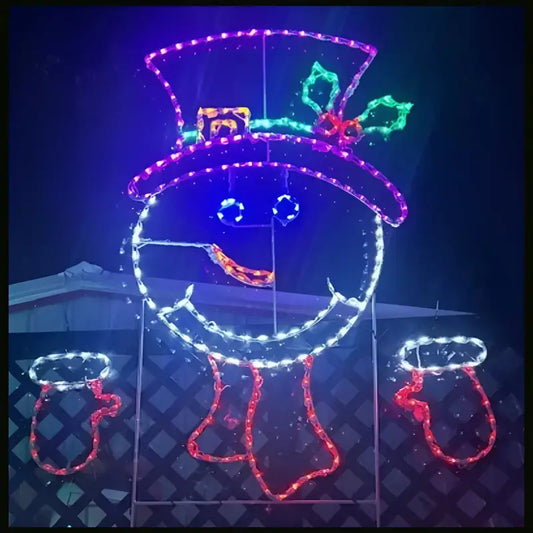 Peeking Snowman Wireframes Displays and Yard Art