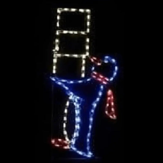 Penguin Carrying Block of Ice - Wireframes Displays and Yard Art