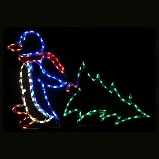 Penguin Pulling Tree Wireframes Displays and Yard Art