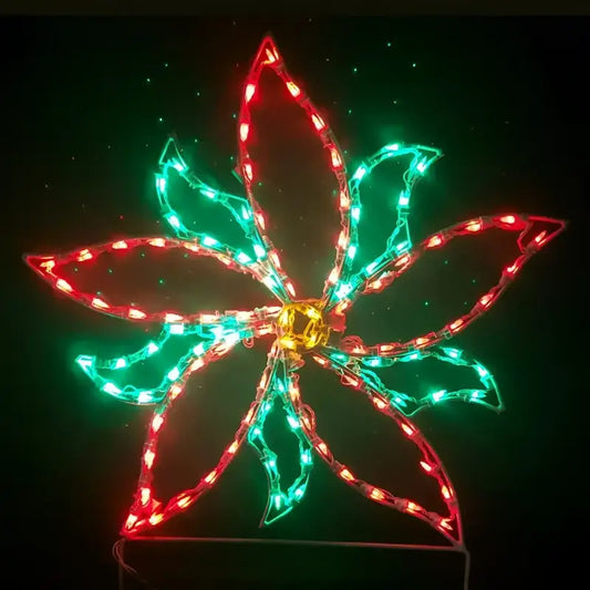 Poinsettia Large Christmas Wireframes Displays and Yard Art