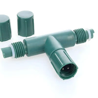 Power Tap T for Commercial Co-Axial LED Strings, Green [CLOSEOUT]