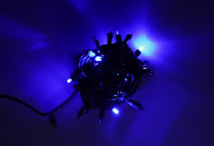 5mm LED Strobe Lights, SuperSpark, Blue Strobe Light String, 50 Bulbs, 6" Spacing