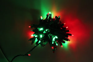 5mm LED Smooth Fade Lights, DreamSpark, Red, Green, 70 Bulbs, 4" Spacing