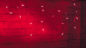 M5 LED Smooth Fade Red LED Icicle Lights, DreamSpark, 70 Bulbs, 7.5ft Long, White Wire