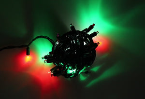 5mm LED Strobe Lights, SuperSpark, Red, Green, Cool White Strobe Light String, 50 Bulbs, 6" Spacing