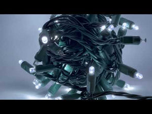 8’ Christmas Tree Light String Bundle, 5mm LED, Cool White TWINKLE