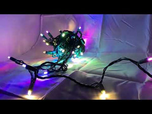 ColorSplash Magic, 5mm RGB Morphing, Random Phasing/Slow Fade, LED Christmas Lights, 50 Bulbs, 6" Spacing