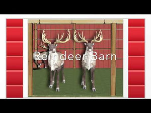 Garage Door Reindeer Barn, Projection Effect, Digital Download
