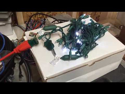 5mm LED Strobe Lights, SuperSpark, Cool White Strobe Light String, 50 Bulbs, 6" Spacing