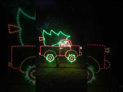 Elf In Truck With Christmas Tree - The Christmas Light Emporium