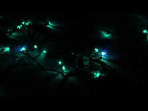 5mm LED Strobe Lights, Dazzle, Green/cool white, Strobing/Static, 50 Bulbs, 6" Spacing
