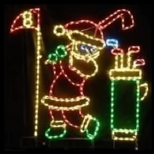 Santa 3 Pc Golfing Set with Bag Flag - Wireframes Displays and Yard Art
