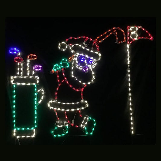 Santa 3 Pc Golfing Set with Bag Flag - Wireframes Displays and Yard Art