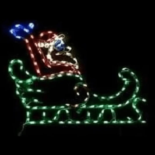 Santa in Sleigh Small - Wireframes Displays and Yard Art