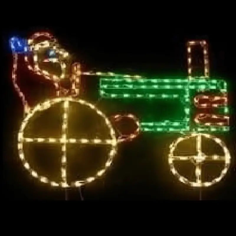 Santa on Tractor - Wireframes Displays and Yard Art