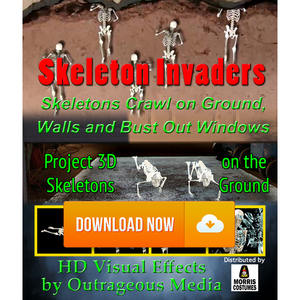 Skeleton Invaders, Projection Effect, Digital Download Digital Decorations and Projection Effects Hyers Media