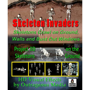 Skeleton Invaders, Projection Effect, USB Version Digital Decorations and Projection Effects Hyers Media USB