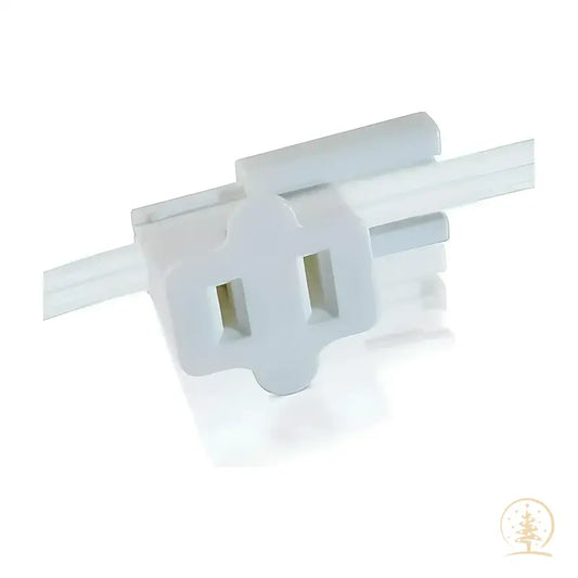 Slide-On Plugs / Vampire Plugs SPT1 Female Inline Pass Through Pack of 25 White - Christmas Light Installation