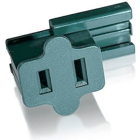 Slide-On Plugs / Vampire Plugs SPT2 Female Pack of 25 Green - Christmas Light Installation Accessories