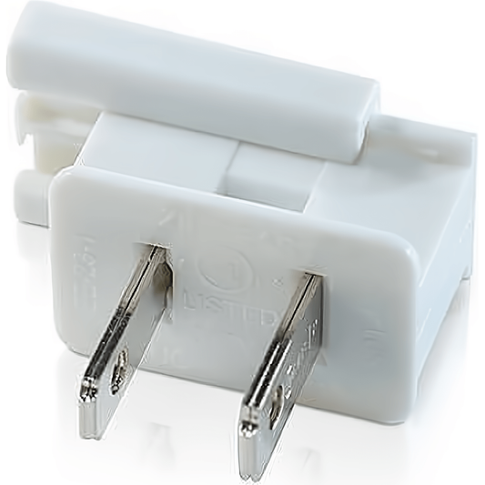 Slide-On Plugs / Vampire Plugs SPT2 Male Pack of 25 White - Christmas Light Installation Accessories