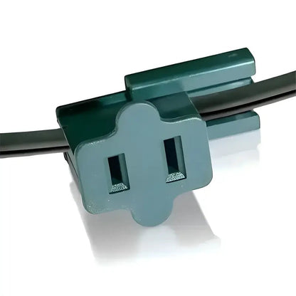Slide-On Plugs / Vampire Plugs SPT1 Female Inline Pass Through Pack of 25 Green - Christmas Light Installation