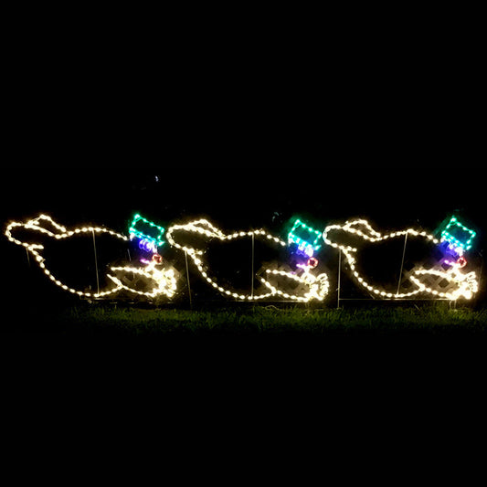 Snowman Sliding Animated - Wireframes Displays and Yard Art