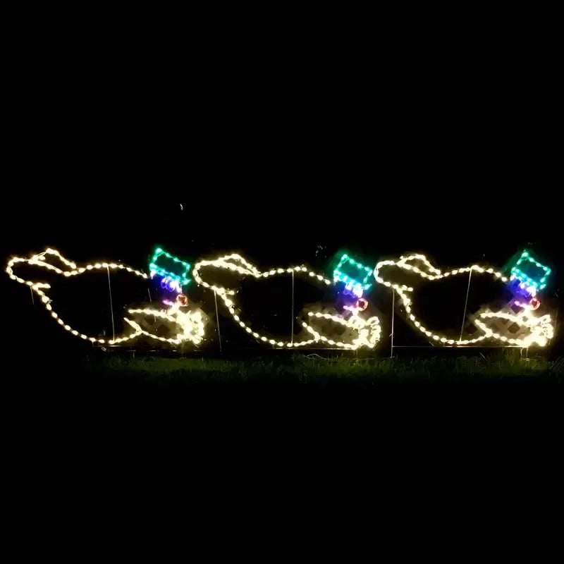 Snowman Sliding Animated - Wireframes Displays and Yard Art