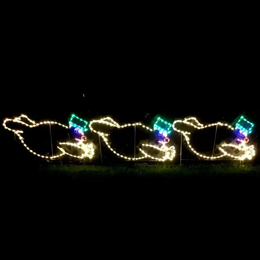 Snowman Sliding Animated Wireframes Displays and Yard Art
