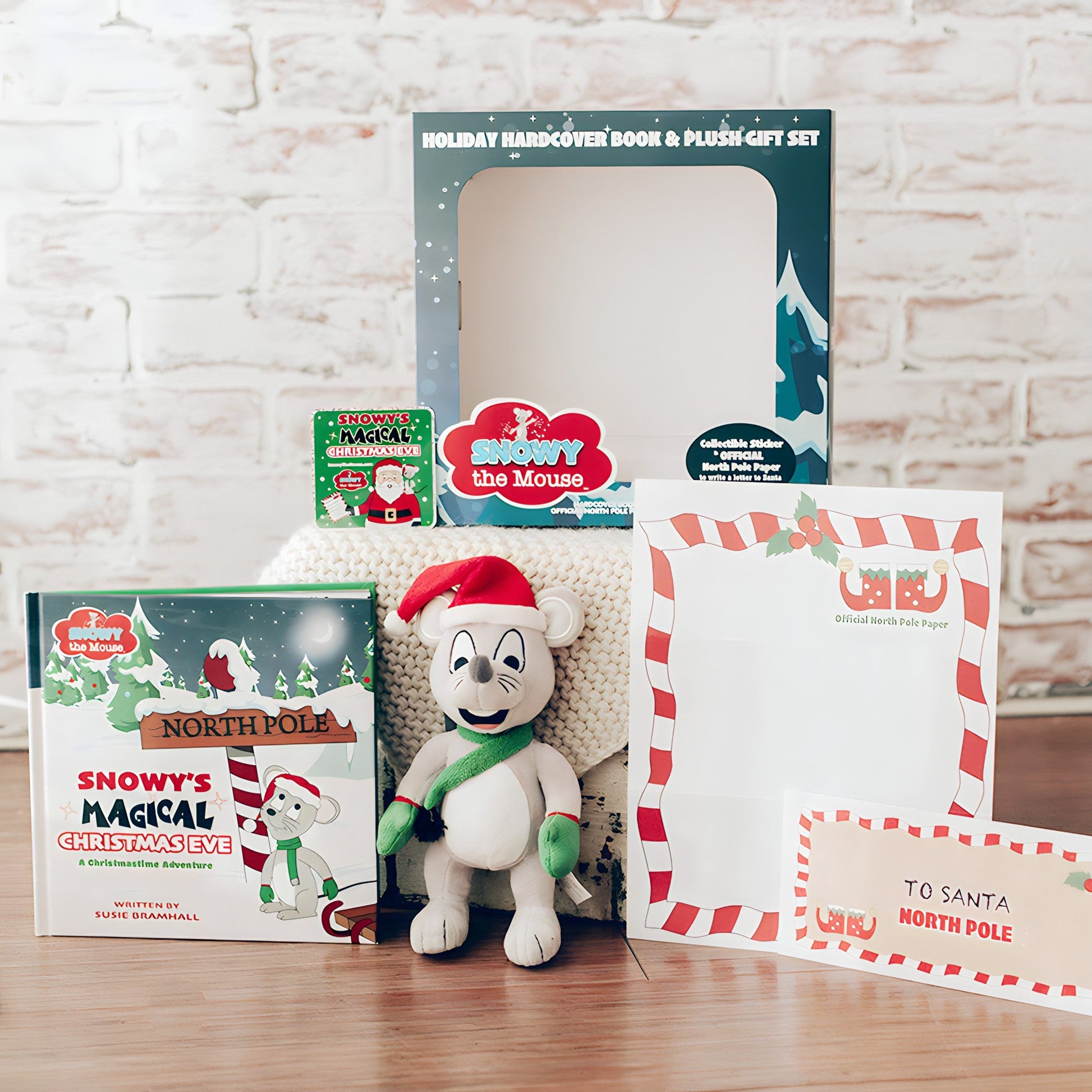 Snowy’s Magical Christmas Eve Holiday Book & Plush Gift Set - Snowy the Mouse - Gift Item
