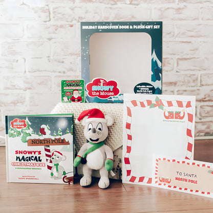 Snowy’s Magical Christmas Eve Holiday Book & Plush Gift Set - Snowy the Mouse - Gift Item