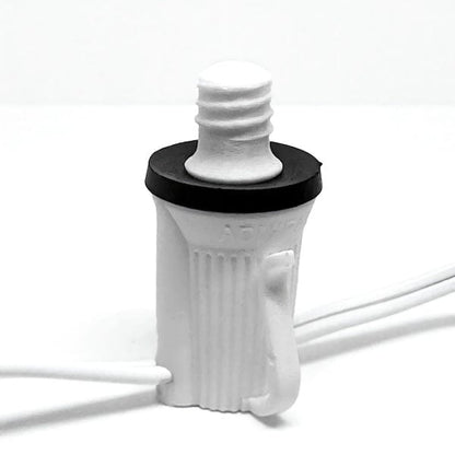 Socket Stuffer Screw In Socket Covers Seals for Empty C7 and C9 Sockets White Pack of 25 - Christmas Light Installation