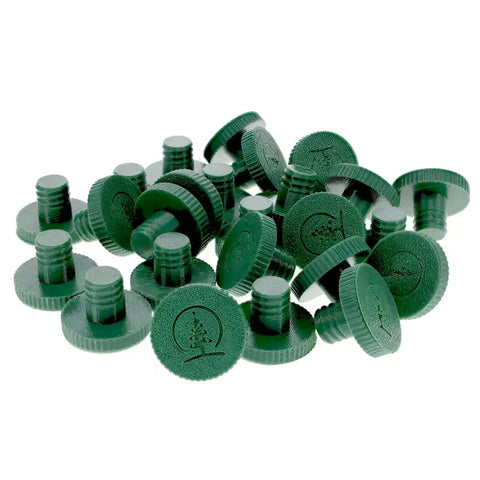 Socket Stuffer Screw In Socket Covers Seals for Empty C7 Sockets Green Pack of 25 - Christmas Light Installation